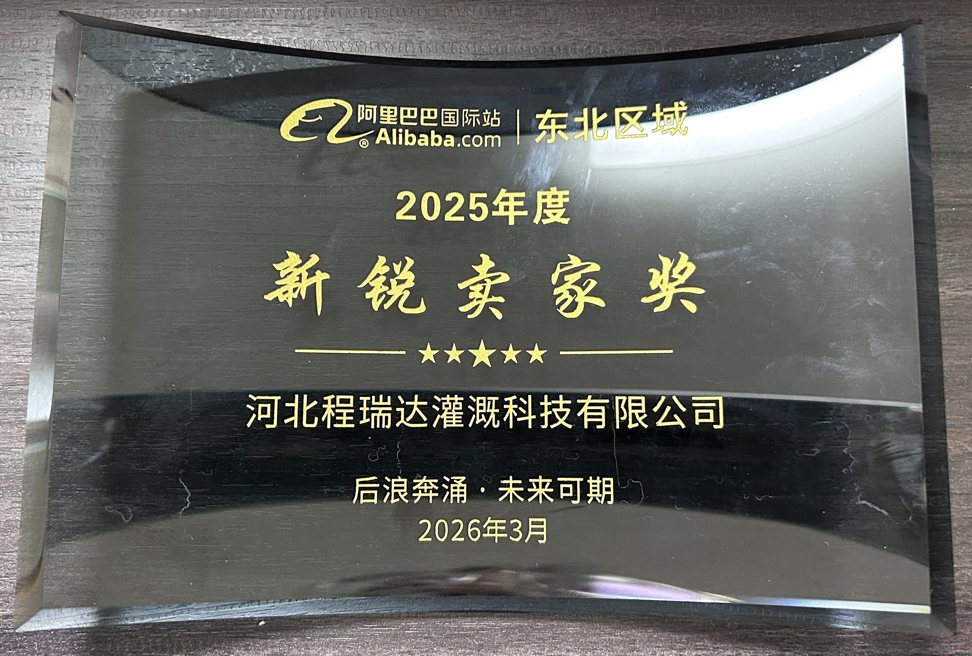 广东程瑞达灌溉 | 荣获阿里国际站新锐卖家奖